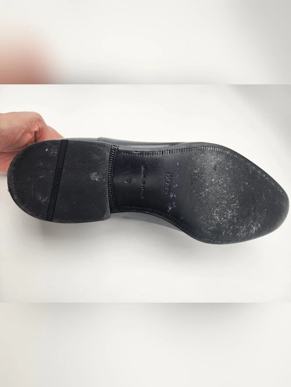 Hugo Boss Black Patent Leather Slip-On Dress Shoes